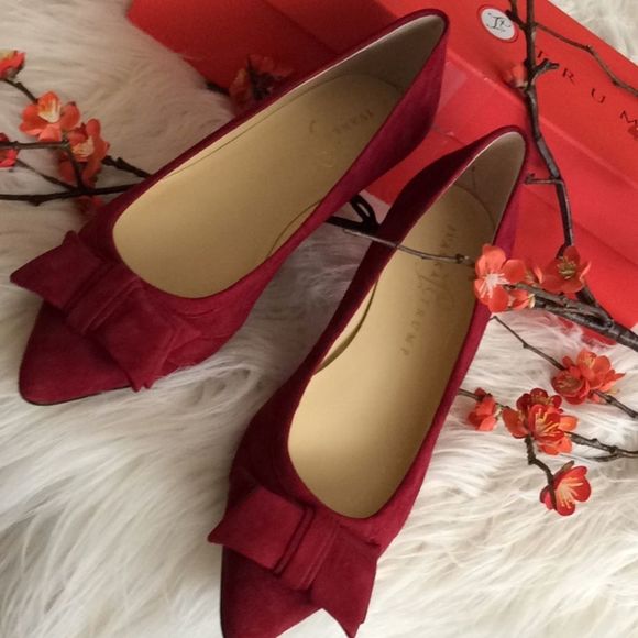 💞IVANKA TRUMP💞Abello dark red suede - Picture 11 of 16